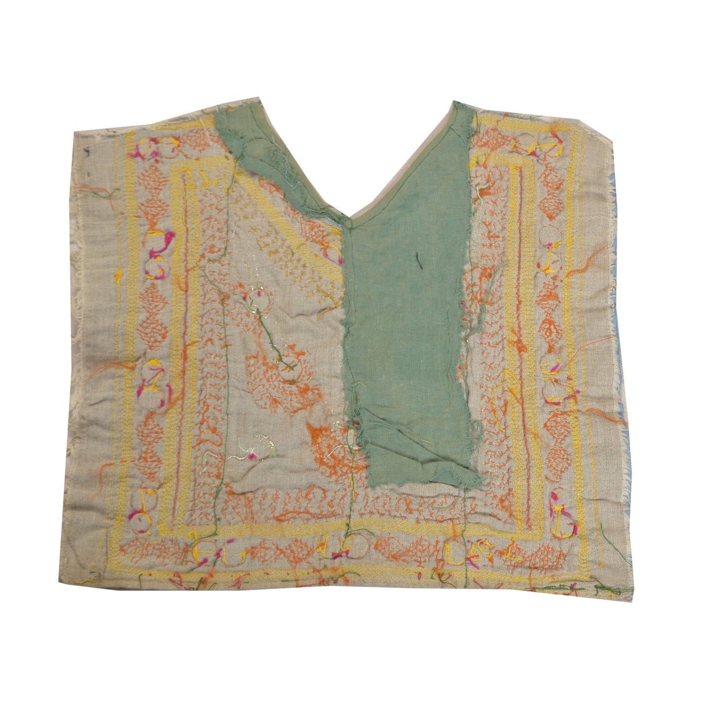 Sanskriti Vintage Pure Cotton Hand Embroidered Kutch Craft Dress Design Sustainable Fabric