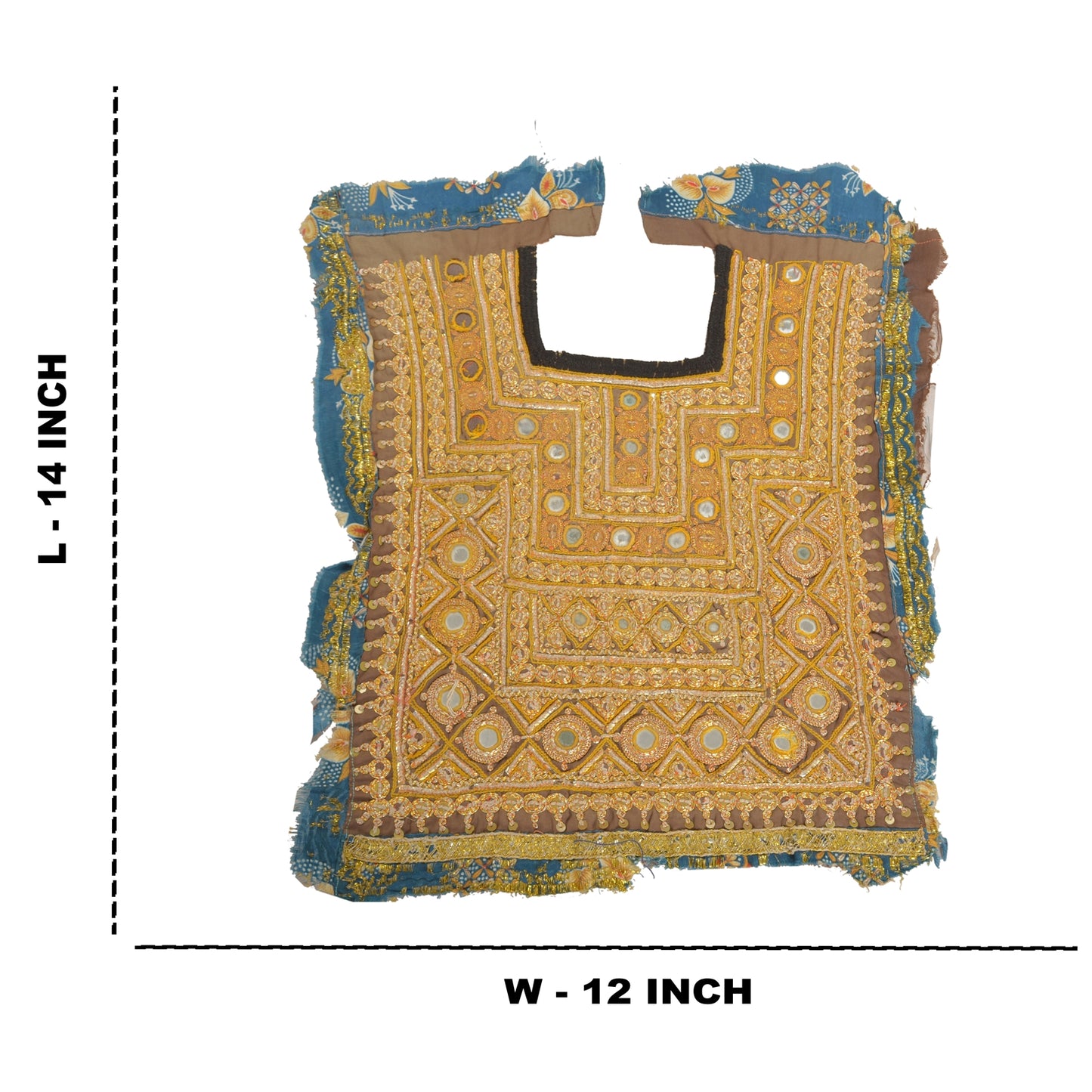 Sanskriti Vintage Pure Cotton Hand Embroidered Kutch Craft Dress Design Sustainable Fabric