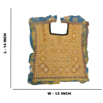 Sanskriti Vintage Pure Cotton Hand Embroidered Kutch Craft Dress Design Sustainable Fabric