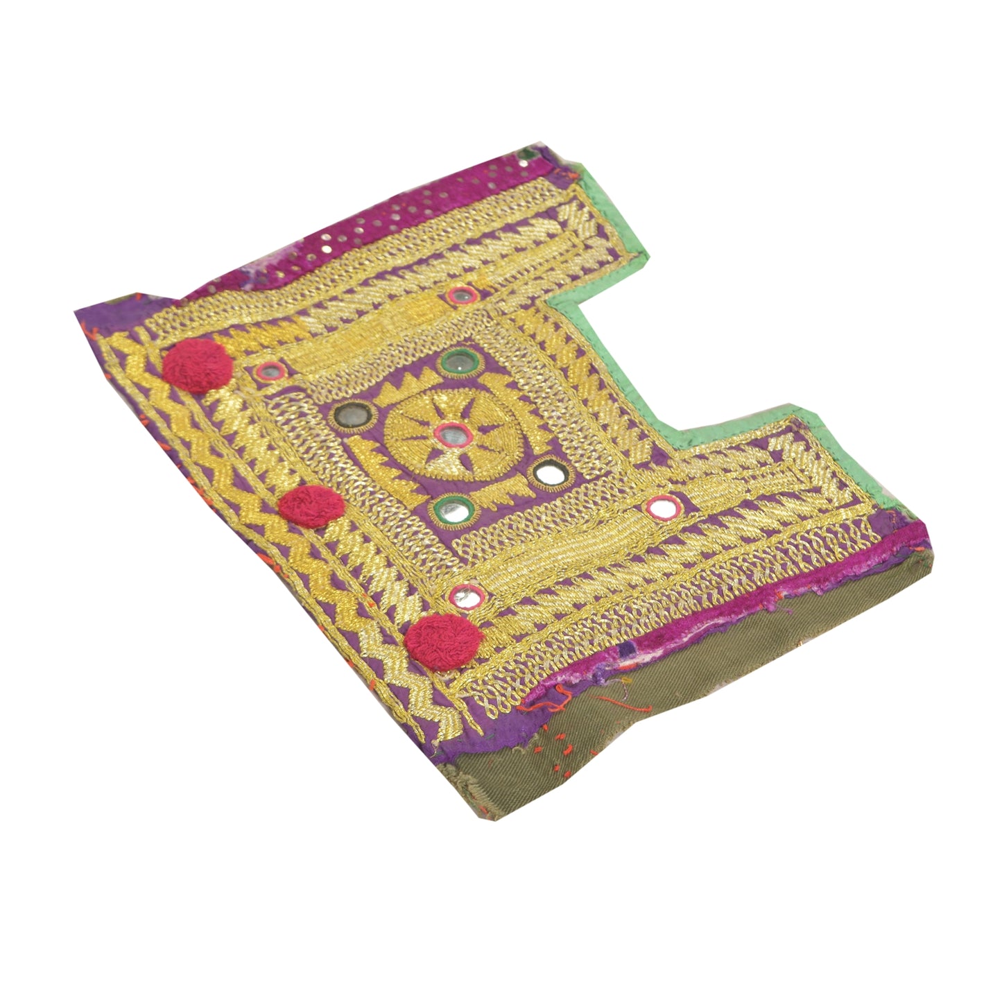 Sanskriti Vintage Pure Cotton Hand Embroidered Kutch Craft Dress Design Sustainable Fabric