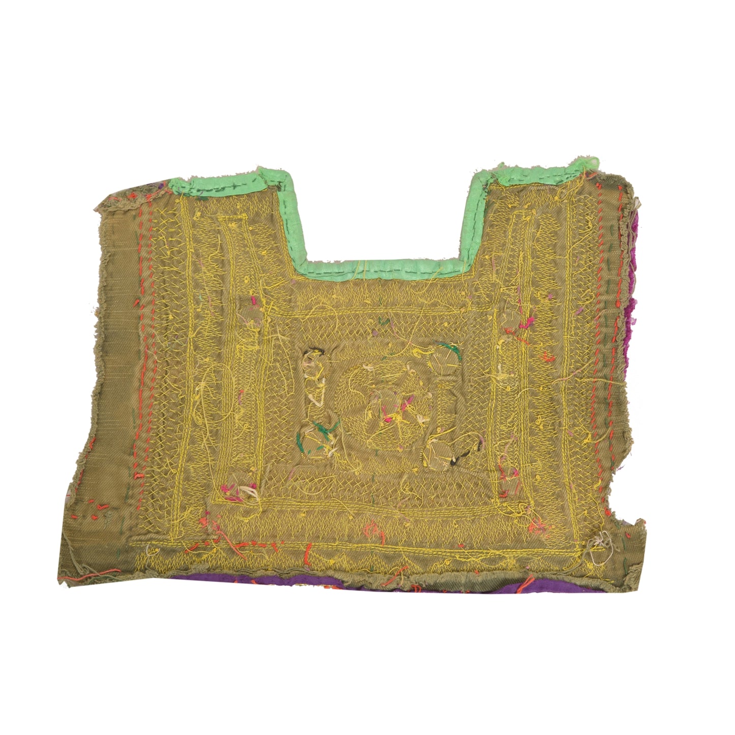 Sanskriti Vintage Pure Cotton Hand Embroidered Kutch Craft Dress Design Sustainable Fabric