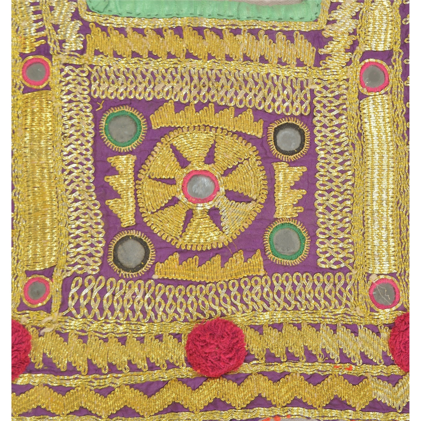Sanskriti Vintage Pure Cotton Hand Embroidered Kutch Craft Dress Design Sustainable Fabric