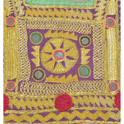 Sanskriti Vintage Pure Cotton Hand Embroidered Kutch Craft Dress Design Sustainable Fabric