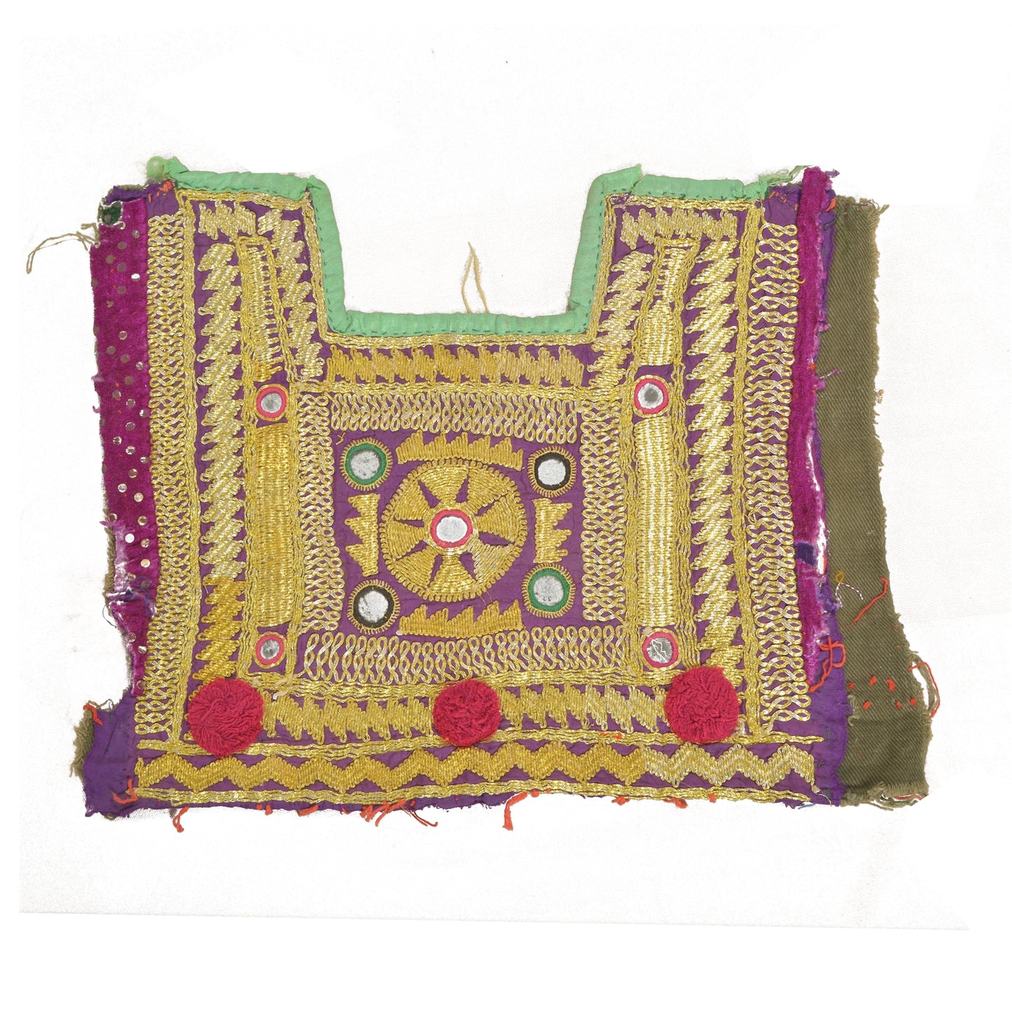 Sanskriti Vintage Pure Cotton Hand Embroidered Kutch Craft Dress Design Sustainable Fabric