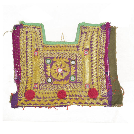 Sanskriti Vintage Pure Cotton Hand Embroidered Kutch Craft Dress Design Sustainable Fabric