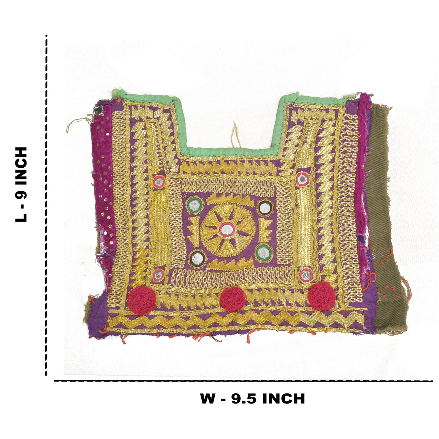 Sanskriti Vintage Pure Cotton Hand Embroidered Kutch Craft Dress Design Sustainable Fabric