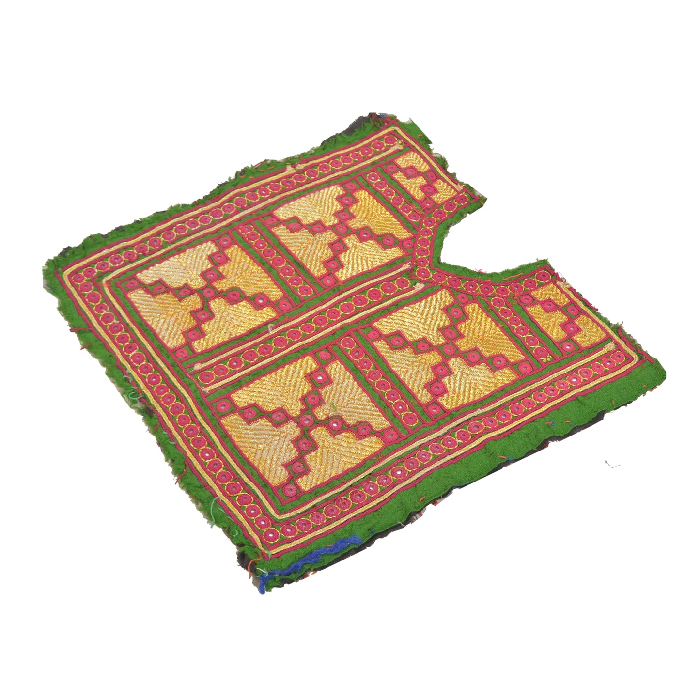 Sanskriti Vintage Pure Cotton Hand Embroidered Kutch Craft Dress Design Sustainable Fabric