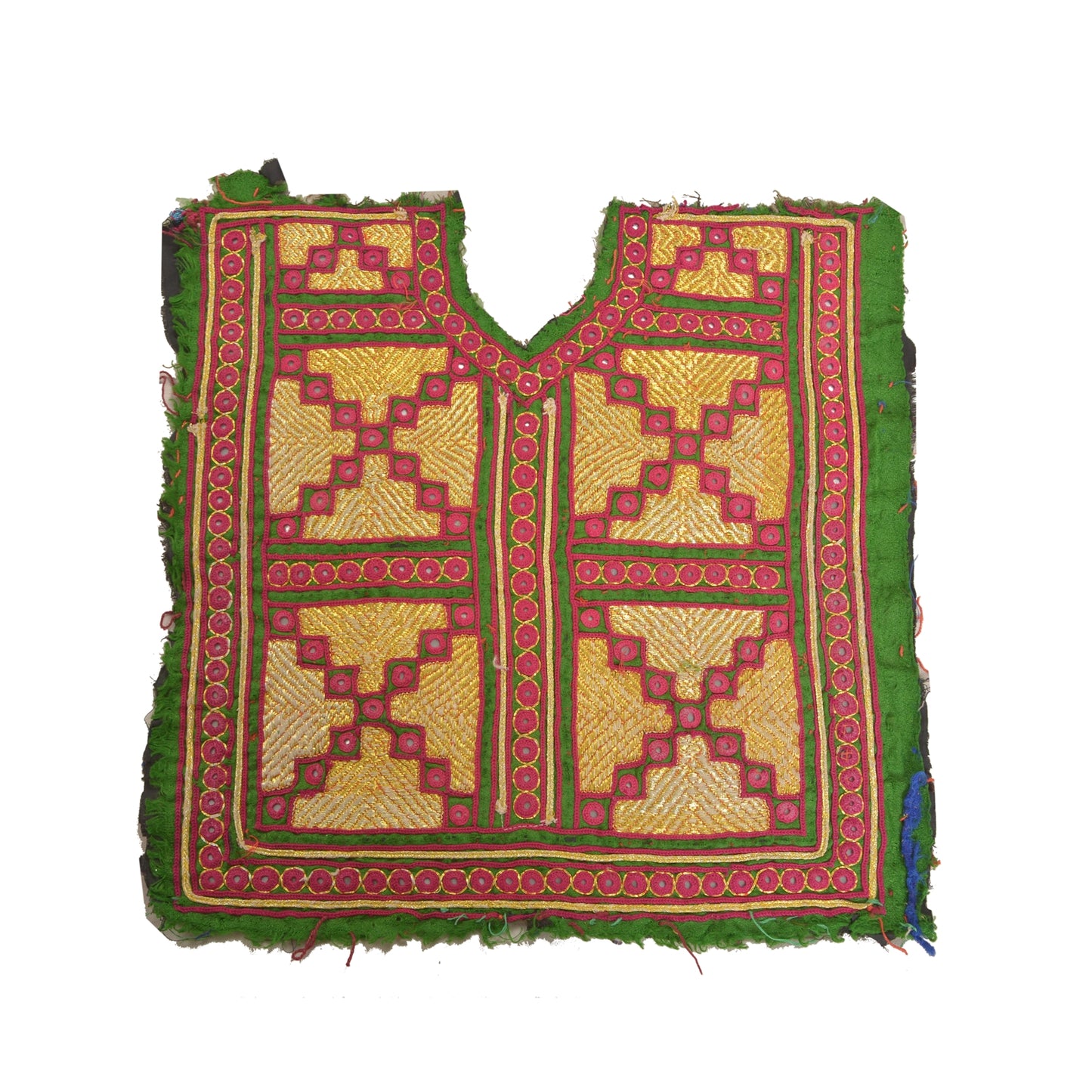Sanskriti Vintage Pure Cotton Hand Embroidered Kutch Craft Dress Design Sustainable Fabric