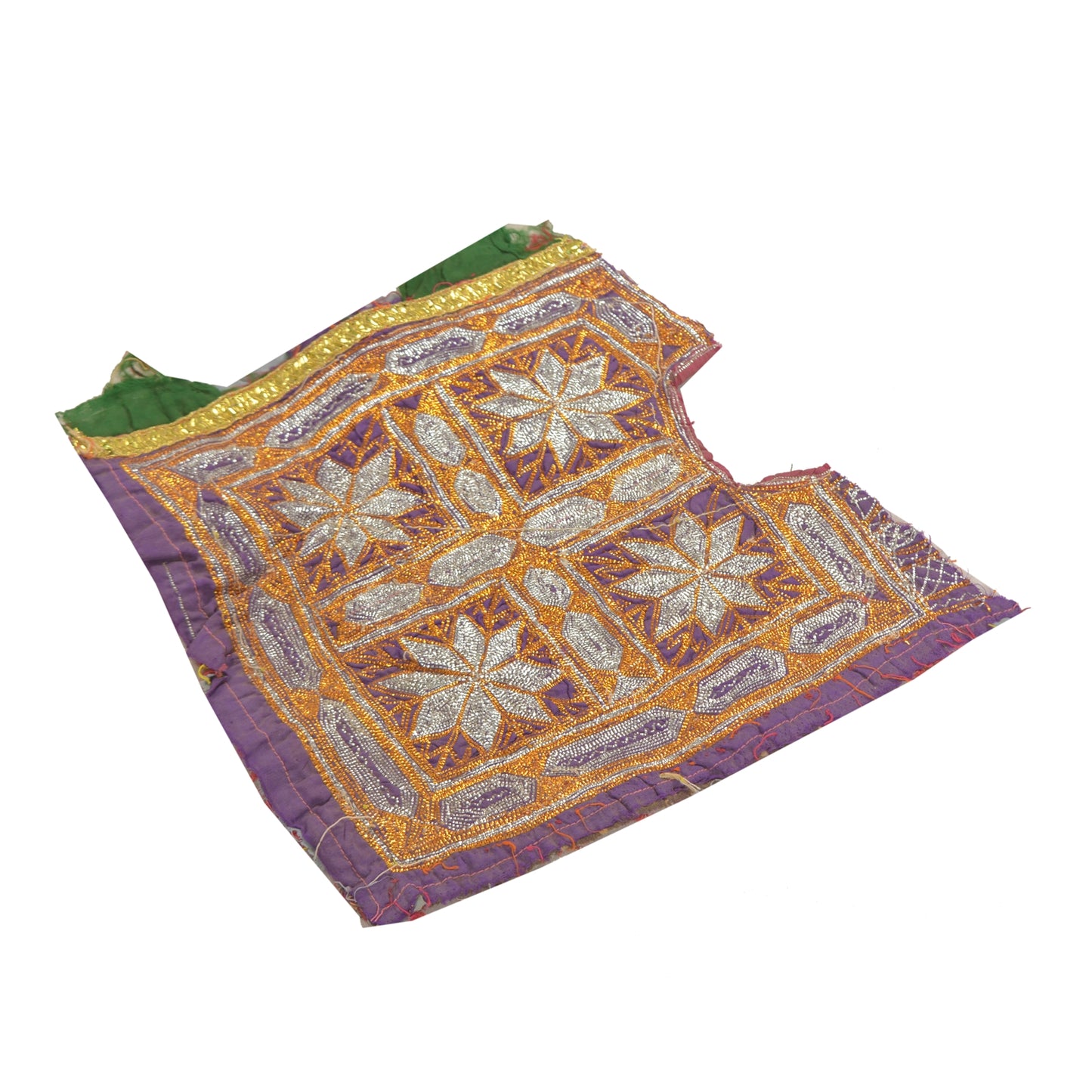 Sanskriti Vintage Pure Cotton Hand Embroidered Kutch Craft Dress Design Sustainable Fabric