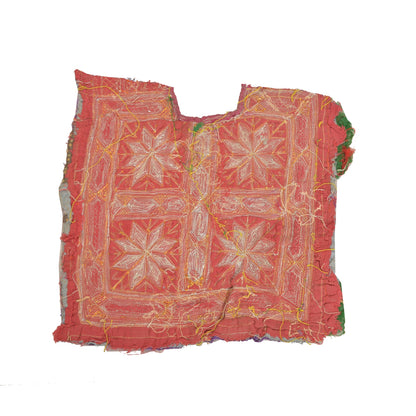 Sanskriti Vintage Pure Cotton Hand Embroidered Kutch Craft Dress Design Sustainable Fabric