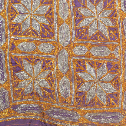 Sanskriti Vintage Pure Cotton Hand Embroidered Kutch Craft Dress Design Sustainable Fabric