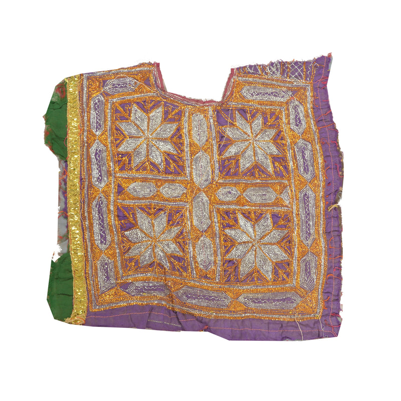 Sanskriti Vintage Pure Cotton Hand Embroidered Kutch Craft Dress Design Sustainable Fabric
