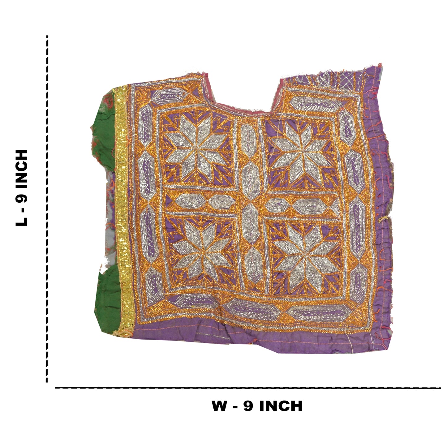 Sanskriti Vintage Pure Cotton Hand Embroidered Kutch Craft Dress Design Sustainable Fabric