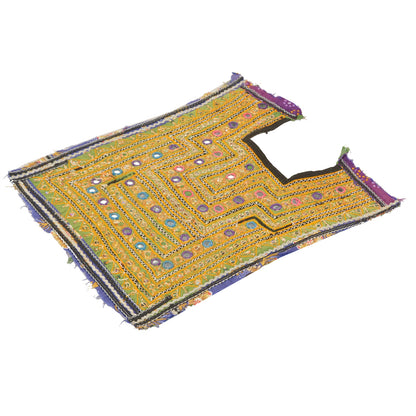 Sanskriti Vintage Pure Cotton Hand Embroidered Kutch Craft Dress Design Sustainable Fabric