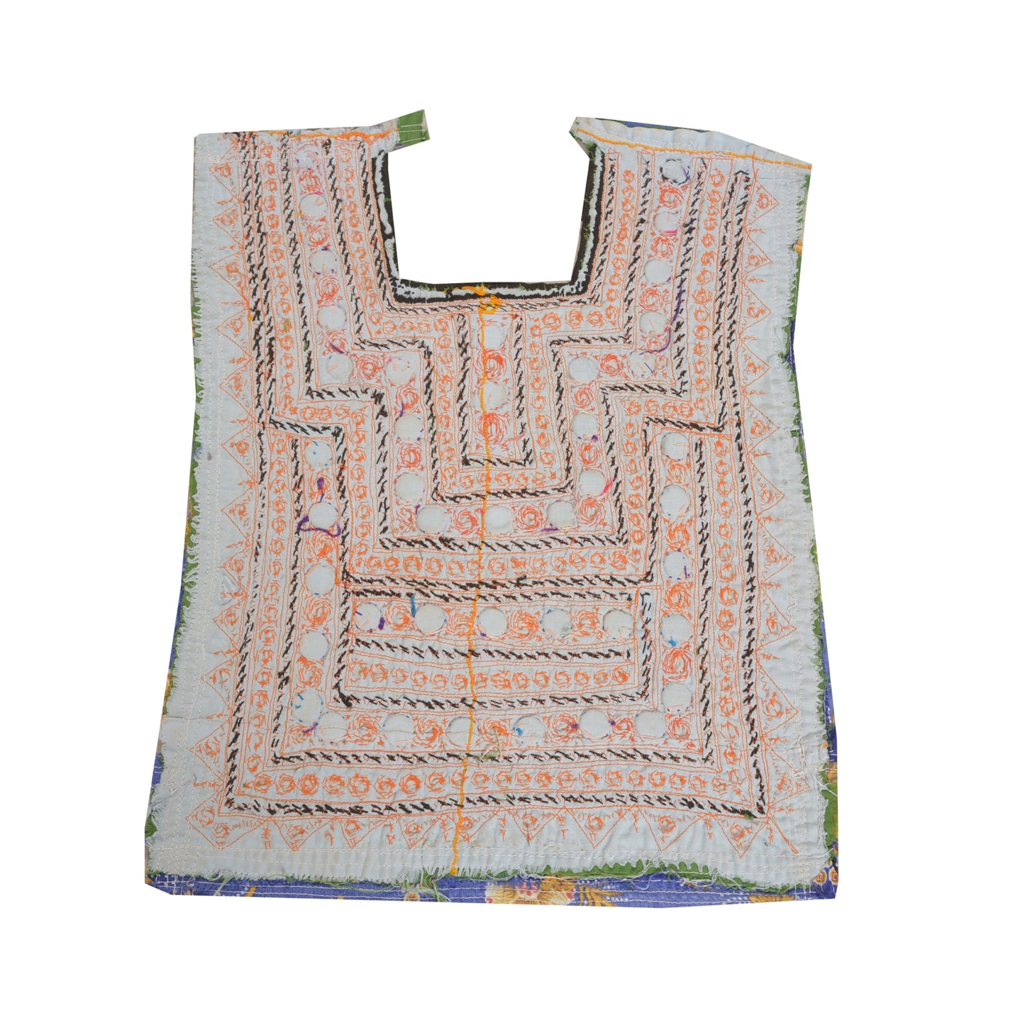 Sanskriti Vintage Pure Cotton Hand Embroidered Kutch Craft Dress Design Sustainable Fabric