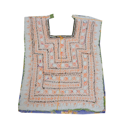 Sanskriti Vintage Pure Cotton Hand Embroidered Kutch Craft Dress Design Sustainable Fabric