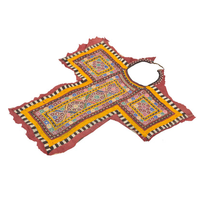 Sanskriti Vintage Pure Cotton Hand Embroidered Kutch Craft Dress Design Sustainable Fabric