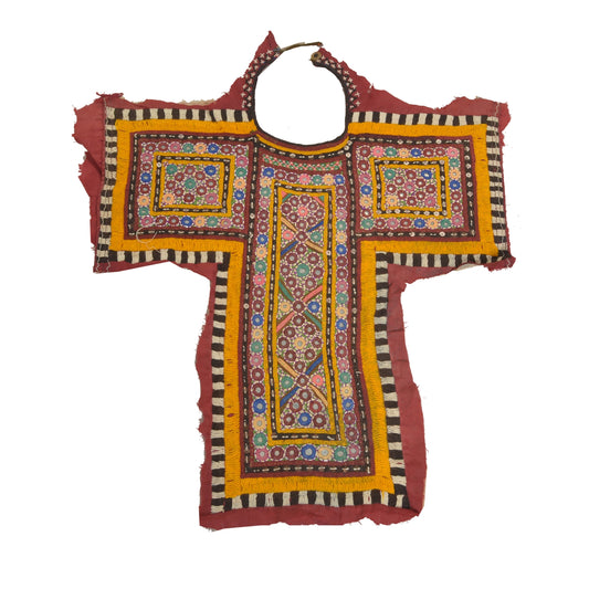Sanskriti Vintage Pure Cotton Hand Embroidered Kutch Craft Dress Design Sustainable Fabric