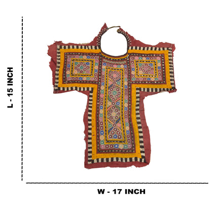 Sanskriti Vintage Pure Cotton Hand Embroidered Kutch Craft Dress Design Sustainable Fabric