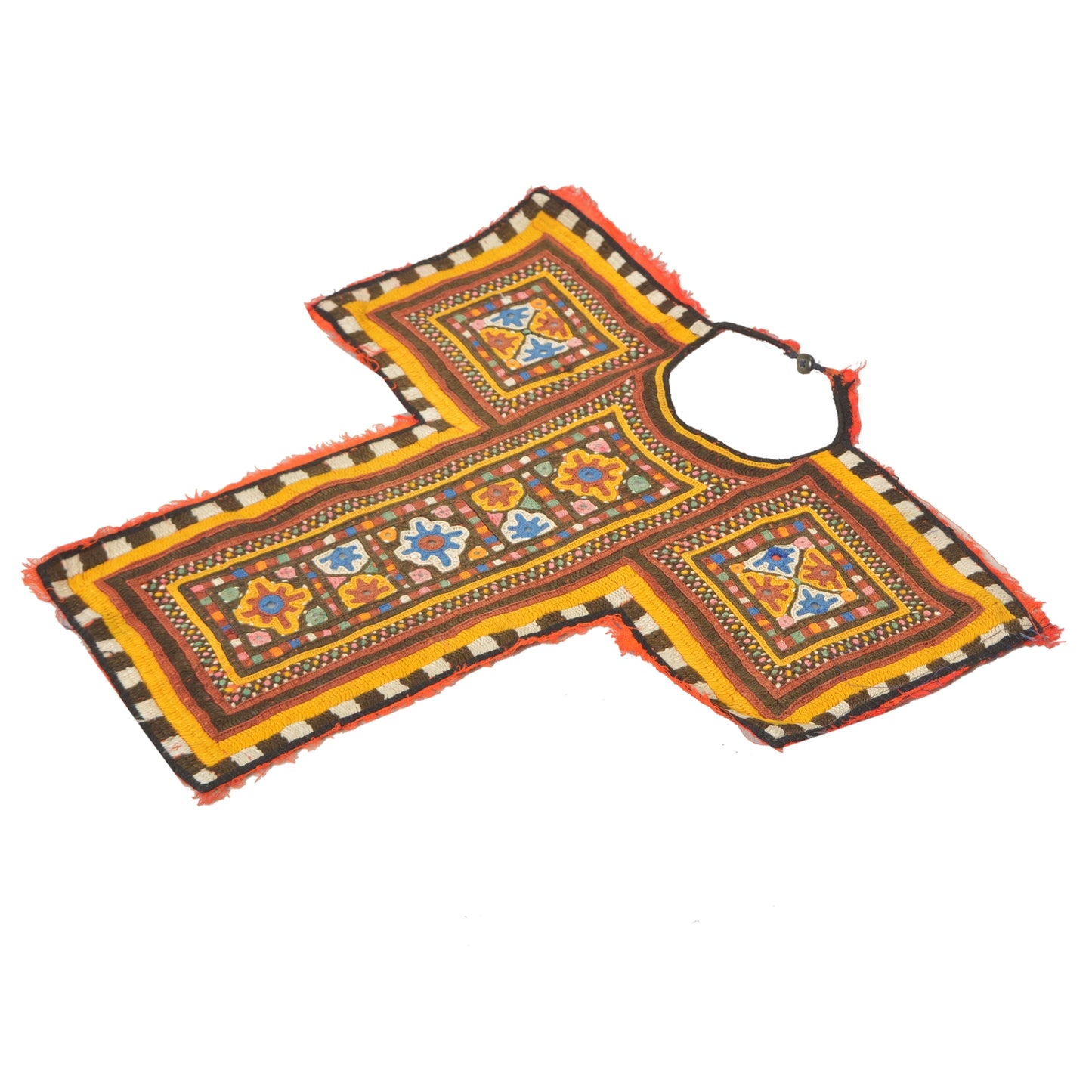 Sanskriti Vintage Pure Cotton Hand Embroidered Kutch Craft Dress Design Sustainable Fabric