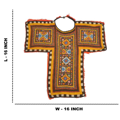 Sanskriti Vintage Pure Cotton Hand Embroidered Kutch Craft Dress Design Sustainable Fabric