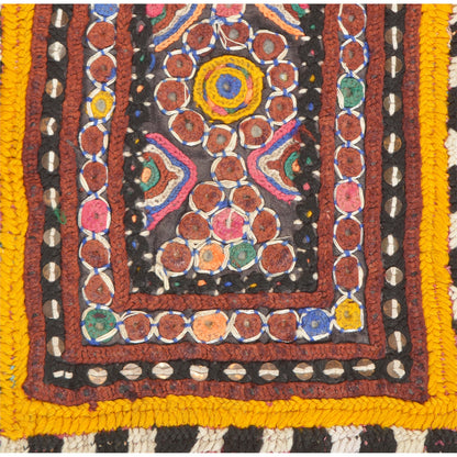 Sanskriti Vintage Pure Cotton Hand Embroidered Kutch Craft Dress Design Sustainable Fabric