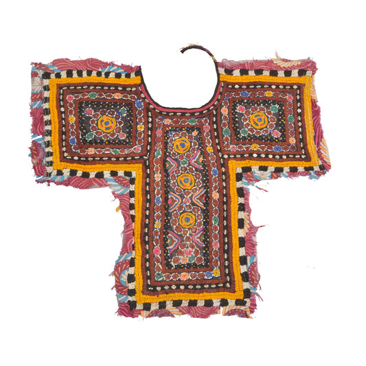 Sanskriti Vintage Pure Cotton Hand Embroidered Kutch Craft Dress Design Sustainable Fabric