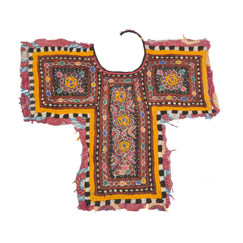 Sanskriti Vintage Pure Cotton Hand Embroidered Kutch Craft Dress Design Sustainable Fabric