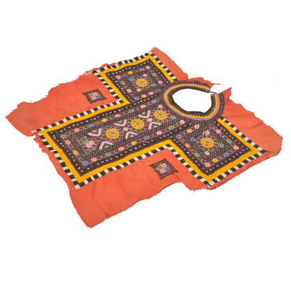 Sanskriti Vintage Pure Cotton Hand Embroidered Kutch Craft Dress Design Sustainable Fabric