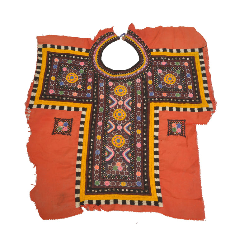 Sanskriti Vintage Pure Cotton Hand Embroidered Kutch Craft Dress Design Sustainable Fabric