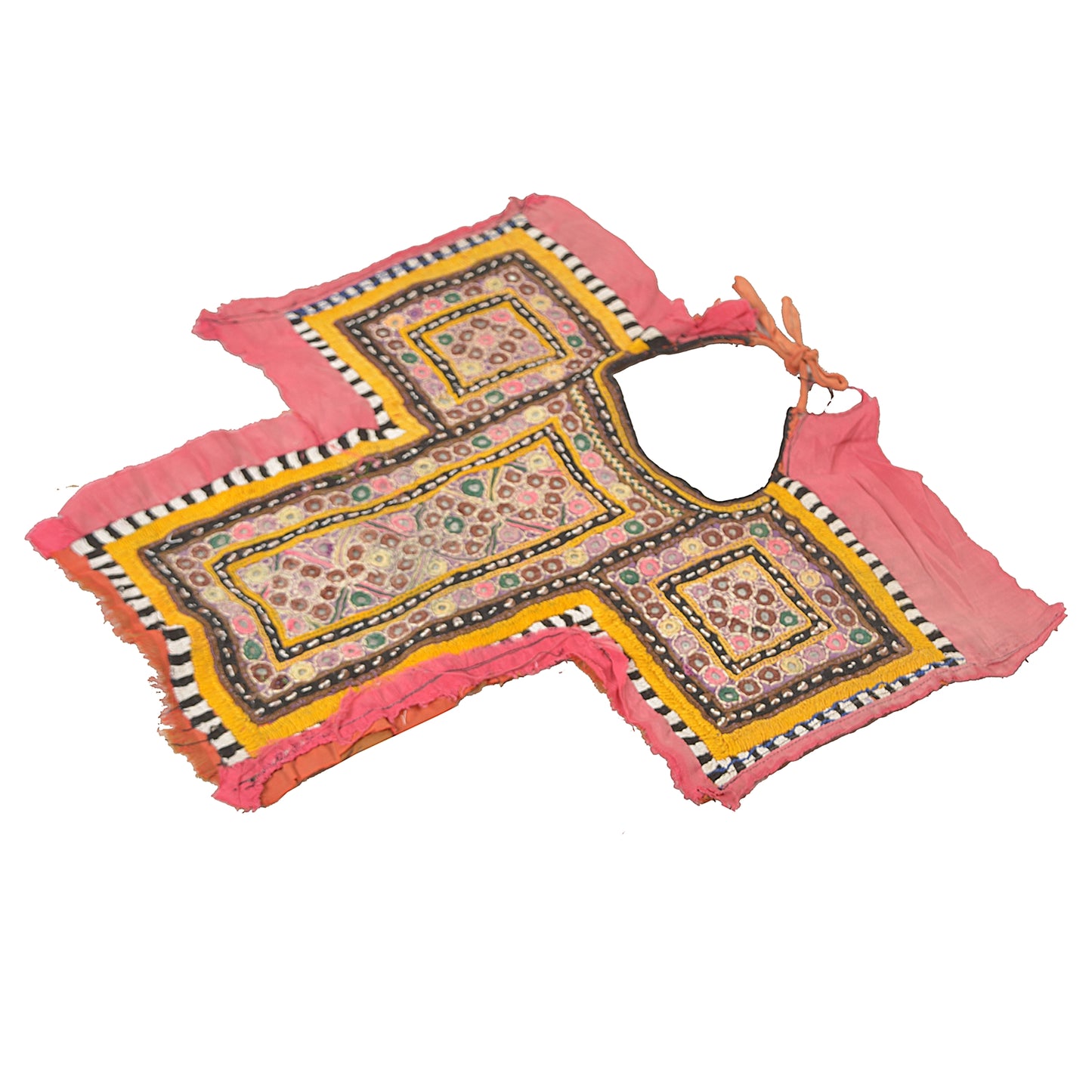 Sanskriti Vintage Pure Cotton Hand Embroidered Kutch Craft Dress Design Sustainable Fabric