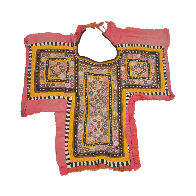 Sanskriti Vintage Pure Cotton Hand Embroidered Kutch Craft Dress Design Sustainable Fabric