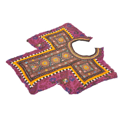 Sanskriti Vintage Pure Cotton Hand Embroidered Kutch Craft Dress Design Sustainable Fabric