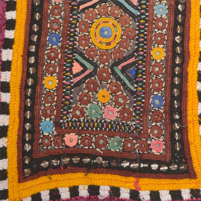 Sanskriti Vintage Pure Cotton Hand Embroidered Kutch Craft Dress Design Sustainable Fabric