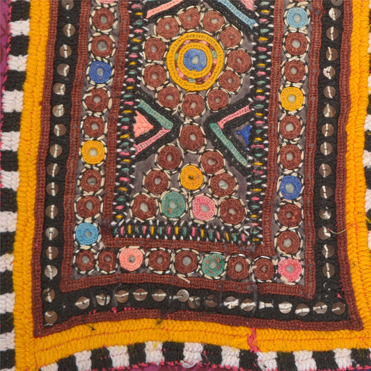 Sanskriti Vintage Pure Cotton Hand Embroidered Kutch Craft Dress Design Sustainable Fabric
