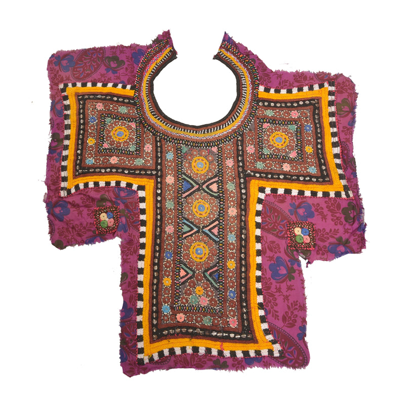 Sanskriti Vintage Pure Cotton Hand Embroidered Kutch Craft Dress Design Sustainable Fabric