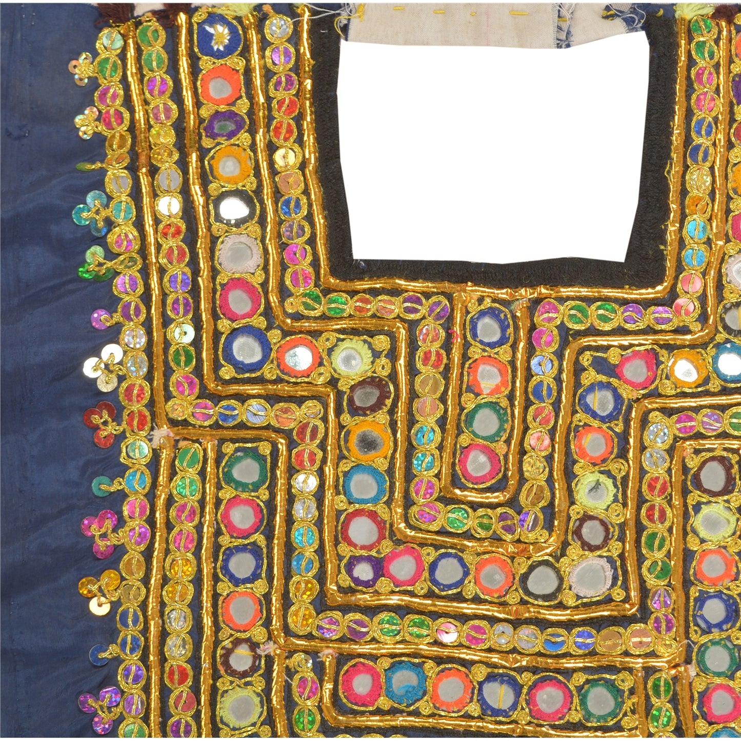 Sanskriti Vintage Pure Cotton Hand Embroidered Kutch Craft Dress Design Sustainable Fabric