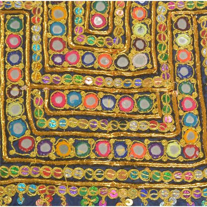 Sanskriti Vintage Pure Cotton Hand Embroidered Kutch Craft Dress Design Sustainable Fabric