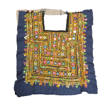 Sanskriti Vintage Pure Cotton Hand Embroidered Kutch Craft Dress Design Sustainable Fabric