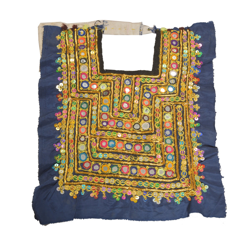 Sanskriti Vintage Pure Cotton Hand Embroidered Kutch Craft Dress Design Sustainable Fabric
