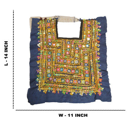 Sanskriti Vintage Pure Cotton Hand Embroidered Kutch Craft Dress Design Sustainable Fabric