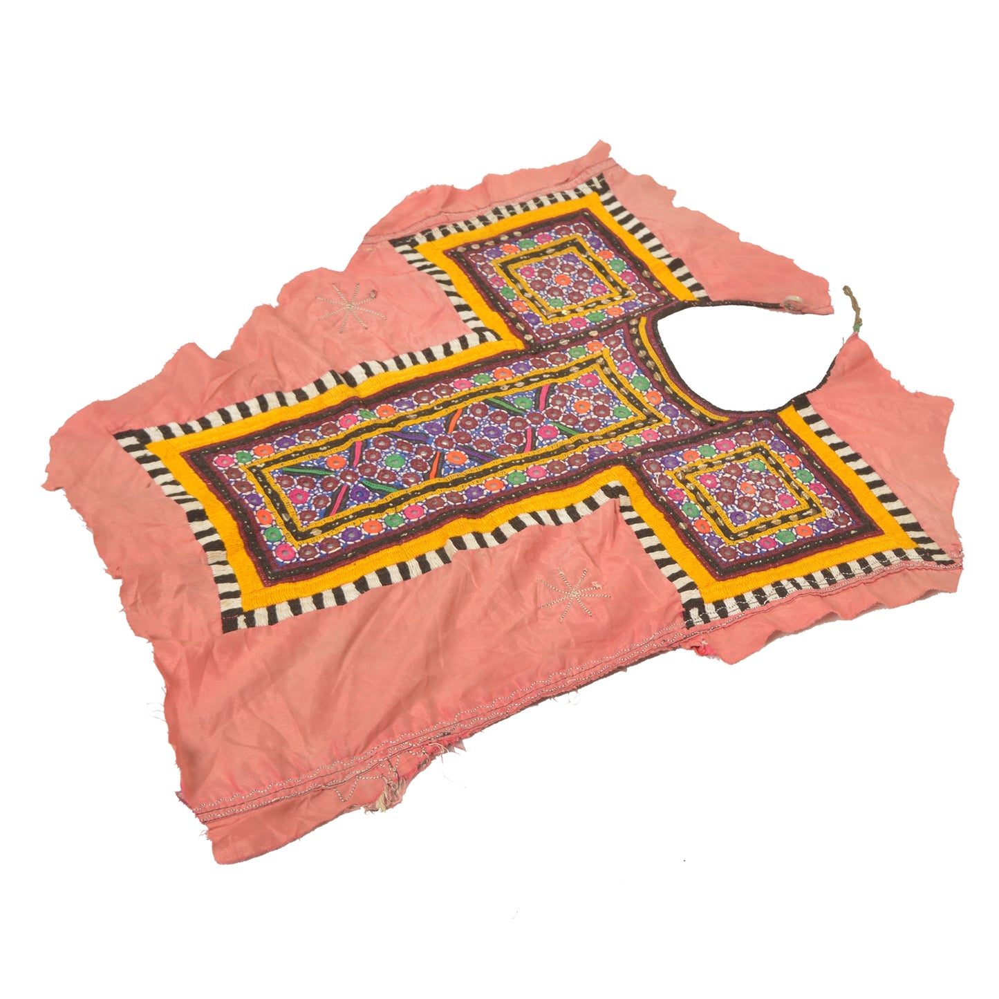 Sanskriti Vintage Pure Cotton Hand Embroidered Kutch Craft Dress Design Sustainable Fabric