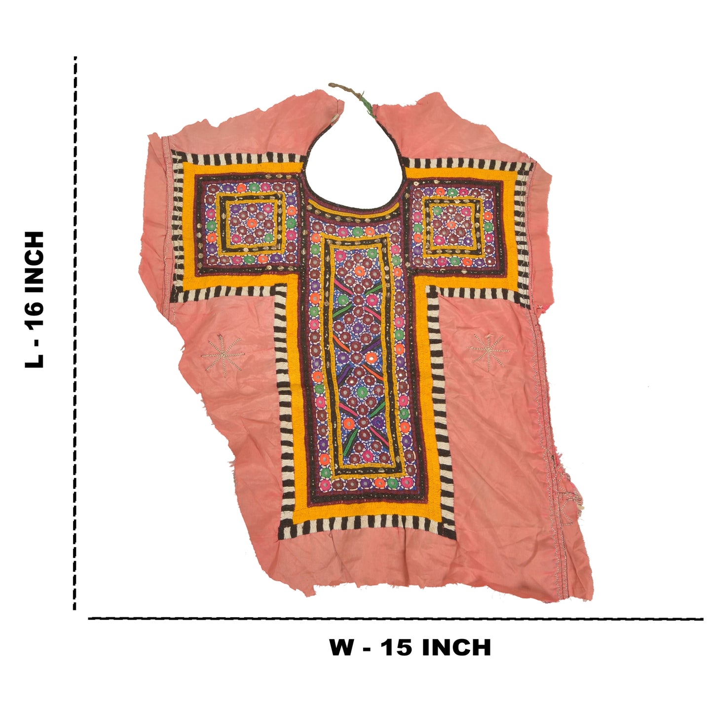 Sanskriti Vintage Pure Cotton Hand Embroidered Kutch Craft Dress Design Sustainable Fabric