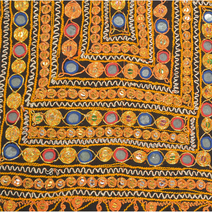 Sanskriti Vintage Pure Cotton Hand Embroidered Kutch Craft Dress Design Sustainable Fabric