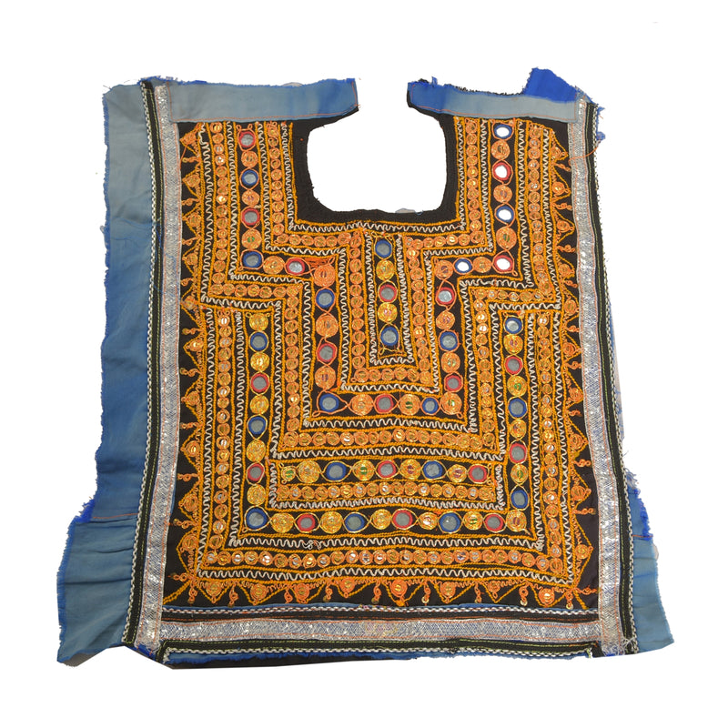 Sanskriti Vintage Pure Cotton Hand Embroidered Kutch Craft Dress Design Sustainable Fabric