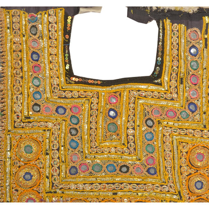 Sanskriti Vintage Pure Cotton Hand Embroidered Kutch Craft Dress Design Sustainable Fabric