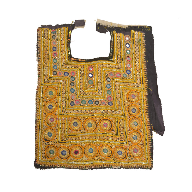 Sanskriti Vintage Pure Cotton Hand Embroidered Kutch Craft Dress Design Sustainable Fabric