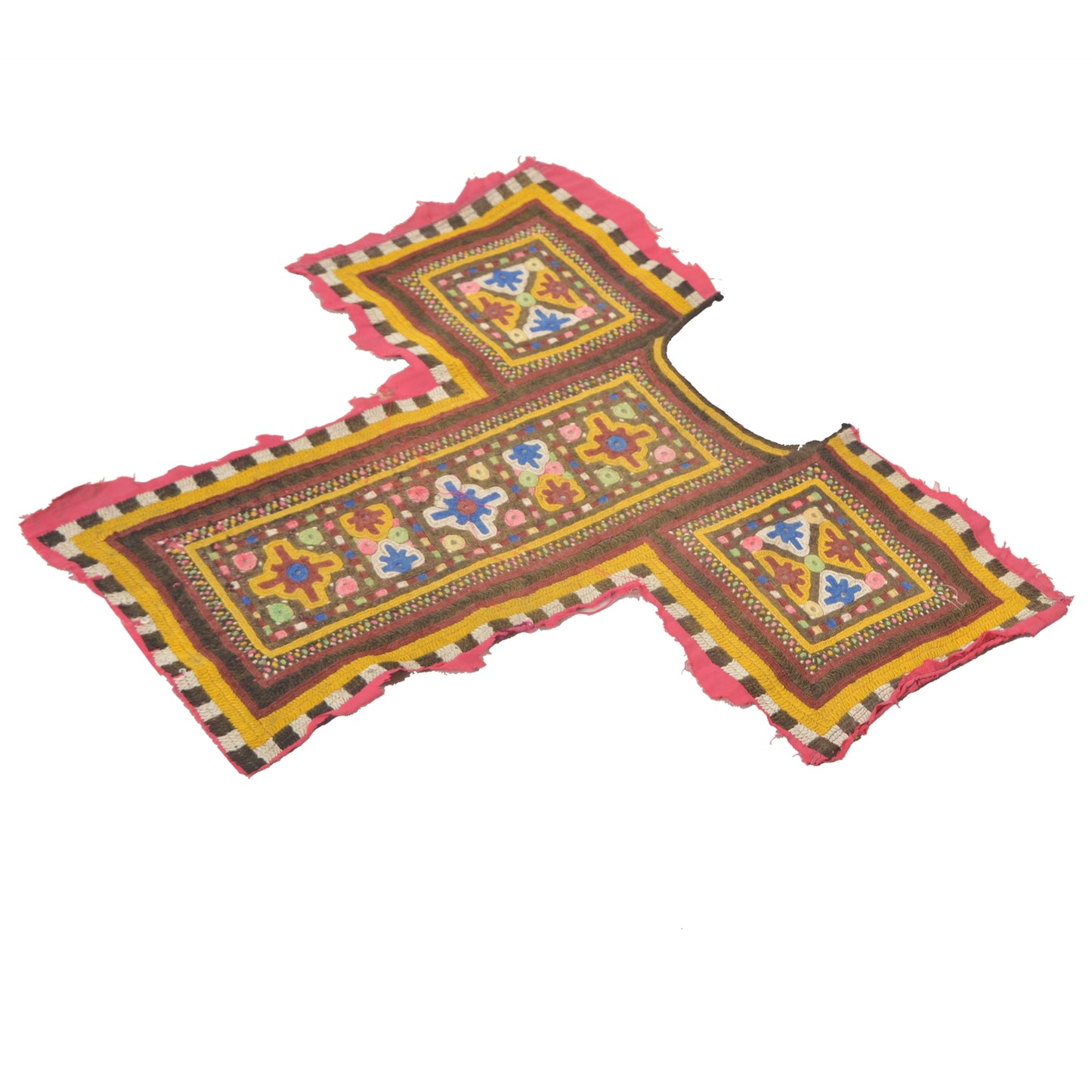 Sanskriti Vintage Pure Cotton Hand Embroidered Kutch Craft Dress Design Sustainable Fabric