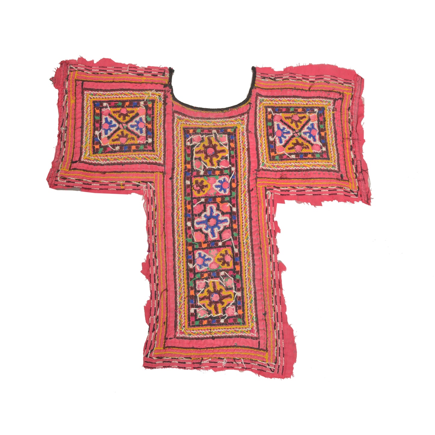 Sanskriti Vintage Pure Cotton Hand Embroidered Kutch Craft Dress Design Sustainable Fabric