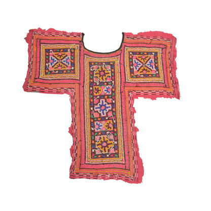 Sanskriti Vintage Pure Cotton Hand Embroidered Kutch Craft Dress Design Sustainable Fabric